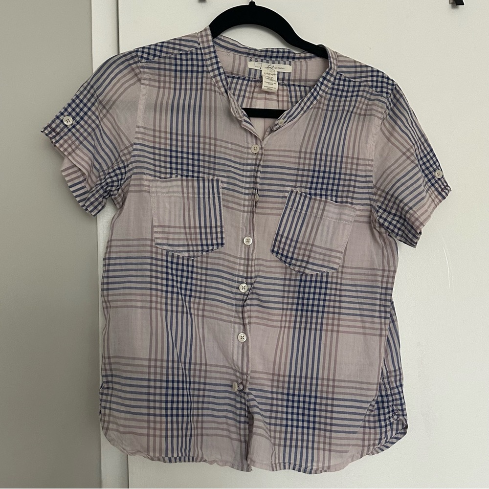 LEVIS - Purple Plaid Button Down Shirt - Size Small